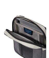 PIQUADRO BRIEF 2 borsello porta ipad in tessuto riciclato grigio - Tracolle Uomo - 5