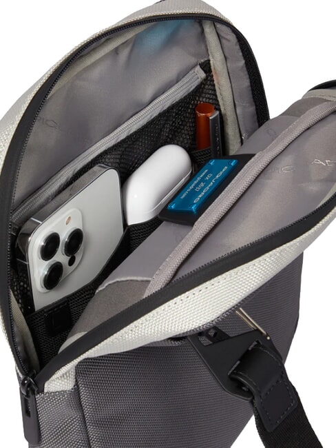 BRIEF 2 borsello porta ipad in tessuto riciclato grigio - Tracolle Uomo