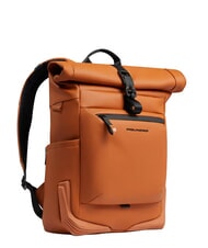 PIQUADRO CORNER SPECIALE GOMMATO Zaino roll-top porta pc 15.6" CUOIO - Zaini da lavoro porta PC - 2