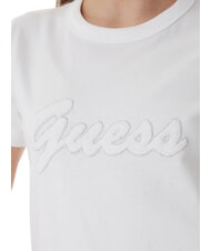 GUESS 3D SCRIPT Maglietta in cotone purwhite - T-shirt e Top Donna - 3