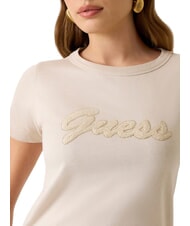 GUESS 3D SCRIPT Maglietta in cotone warm slate - T-shirt e Top Donna - 3