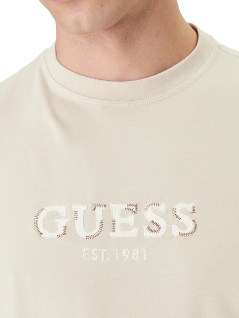 LOGO CONTRAST T-Shirt in cotone light oak - T-shirt Uomo