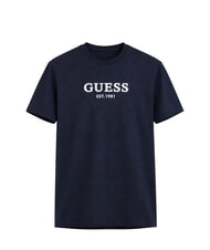 GUESS LOGO CONTRAST T-Shirt in cotone smartblue - T-shirt Uomo - 3