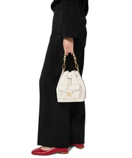 COCCINELLE BEAT GENERATION Mini Secchiello in pelle pearl - Borse Donna - 4