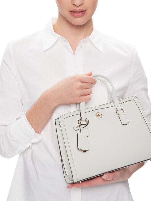 CHANTAL Borsa a mano con tracolla, in pelle white - Borse Donna