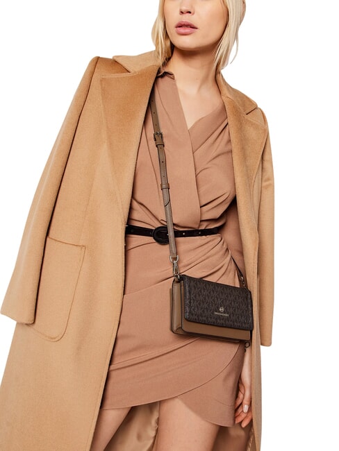 JET SET Borsa mini a tracolla, in pelle brown - Borse Donna