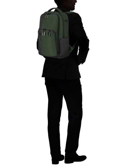 BIZ2GO Zaino porta PC 15.6", con asola earth green - Zaini da lavoro porta PC