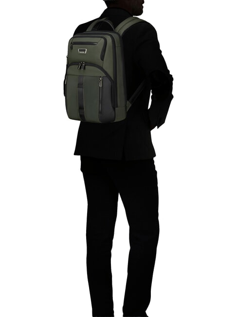 URBAN-EYE Zaino porta PC 14.1", con asola green - Zaini da lavoro porta PC