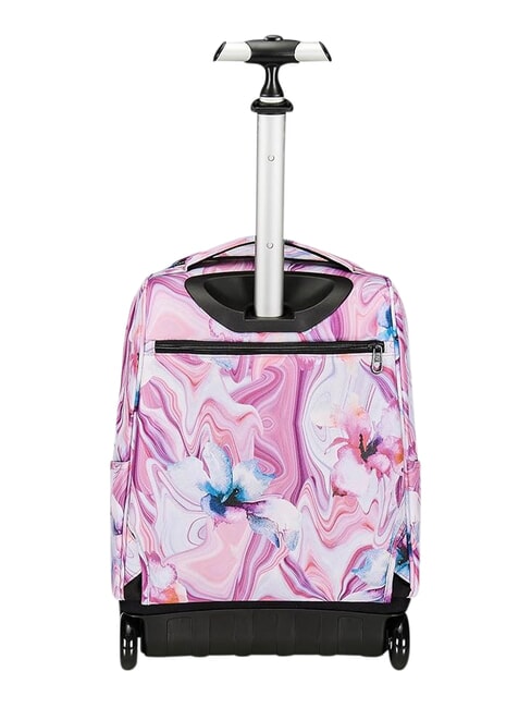 FANTASY GRS Zaino trolley 2 ruote, fisso marble flower - Zaini con carrello