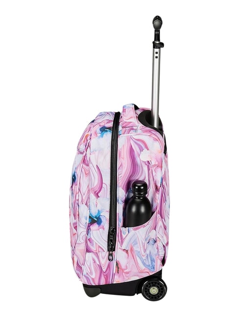 FANTASY GRS Zaino trolley 2 ruote, fisso marble flower - Zaini con carrello