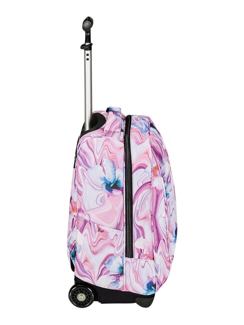 FANTASY GRS Zaino trolley 2 ruote, fisso marble flower - Zaini con carrello