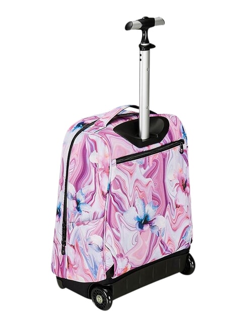 FANTASY GRS Zaino trolley 2 ruote, fisso marble flower - Zaini con carrello