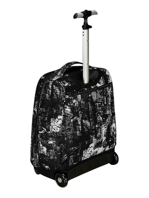 FANTASY GRS Zaino trolley 2 ruote, fisso city black - Zaini con carrello