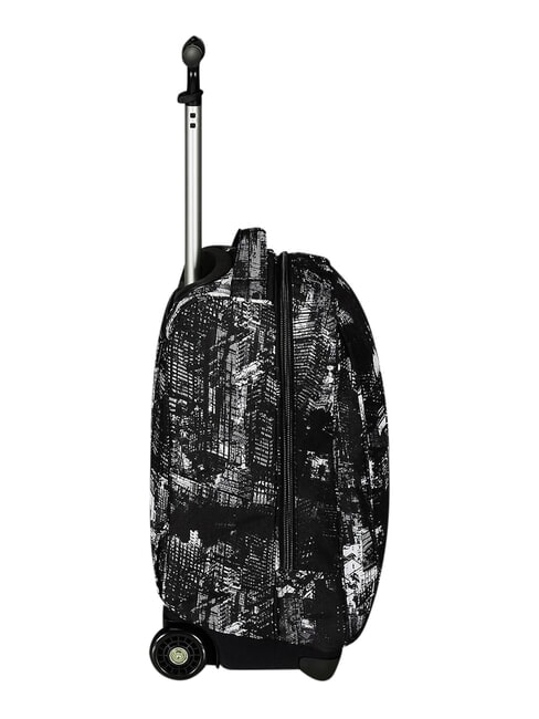 FANTASY GRS Zaino trolley 2 ruote, fisso city black - Zaini con carrello