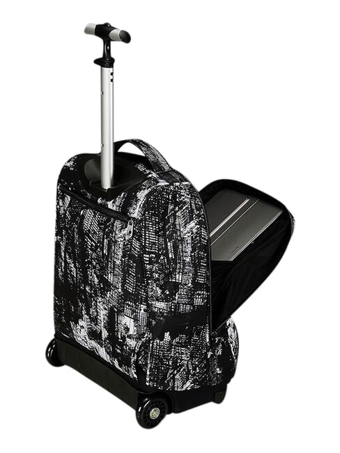 FANTASY GRS Zaino trolley 2 ruote, fisso city black - Zaini con carrello