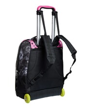 SEVEN FLYING DREAMS Zaino trolley 2 ruote, fisso Nero - Zaini con carrello - 4