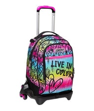 SEVEN COLOUR EXPRESSION Zaino trolley 3 ruote, amovibile RHODAMINE RED - Zaini con carrello - 9