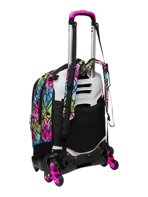 COLOUR EXPRESSION Zaino trolley 3 ruote, amovibile RHODAMINE RED - Zaini con carrello
