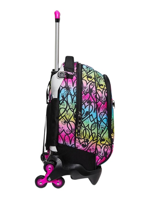 COLOUR EXPRESSION Zaino trolley 3 ruote, amovibile RHODAMINE RED - Zaini con carrello