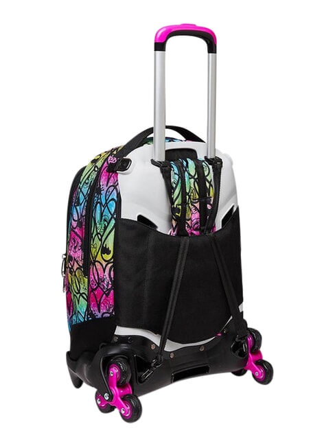 COLOUR EXPRESSION Zaino trolley 3 ruote, amovibile RHODAMINE RED - Zaini con carrello