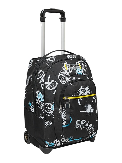 GRAFFITI BOY Zaino trolley 2 ruote, fisso Nero - Zaini con carrello