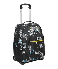 SEVEN GRAFFITI BOY Zaino trolley 2 ruote, fisso Nero - Zaini con carrello - 4