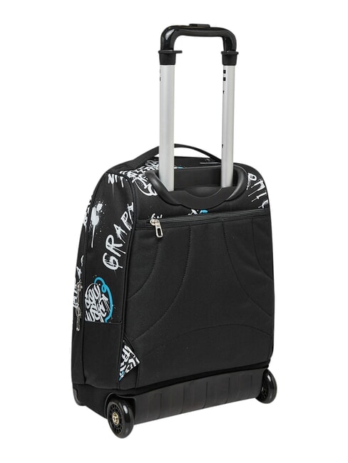 GRAFFITI BOY Zaino trolley 2 ruote, fisso Nero - Zaini con carrello