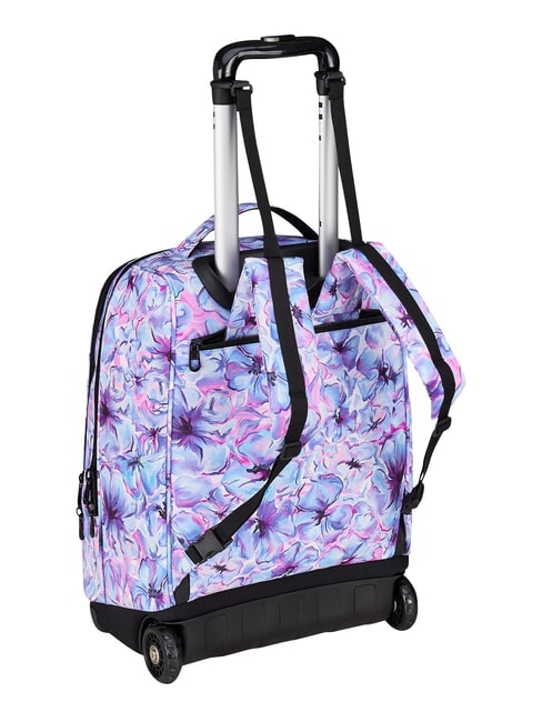 FANTASY GRS Zaino trolley 2 ruote, fisso light flowers - Zaini con carrello