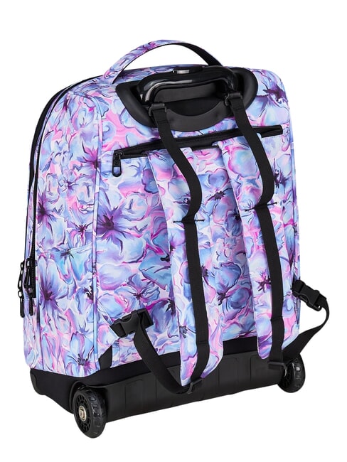 FANTASY GRS Zaino trolley 2 ruote, fisso light flowers - Zaini con carrello