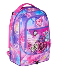 SJGANG TINYPATCH GIRL Zaino trolley 3 ruote, amovibile CANDY FUXIA - Zaini con carrello - 3