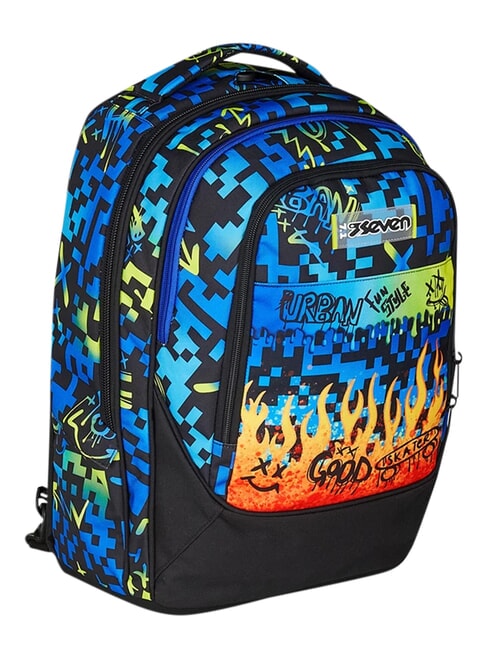 SCRIBBLED FLAME Zaino trolley 2 ruote, amovibile PINENEEDLE - Zaini con carrello