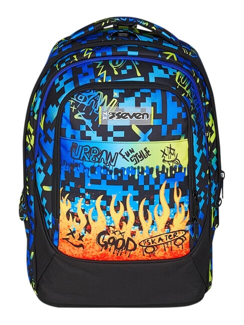 SCRIBBLED FLAME Zaino trolley 2 ruote, amovibile PINENEEDLE - Zaini con carrello