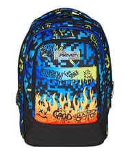 SEVEN SCRIBBLED FLAME Zaino trolley 2 ruote, amovibile PINENEEDLE - Zaini con carrello - 13