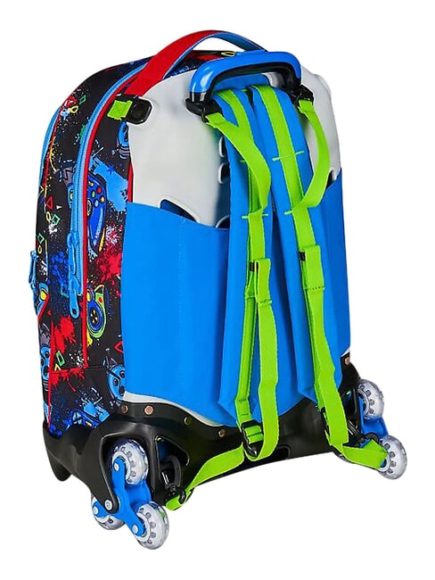 GAME-LED Zaino trolley 3 ruote, amovibile FIERY RED            - Zaini con carrello