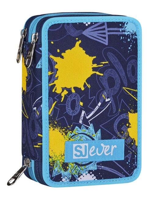 SJ EVER Astuccio a 3 zip bluebell turquoise - Astucci e Accessori