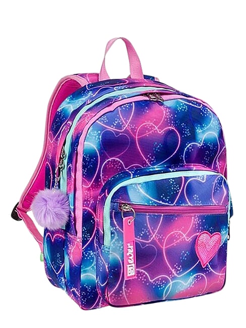 SJ EVER MULTIHEART GIRL Zaino doppio scomparto royalviol - Zaini Scuola & Tempo Libero