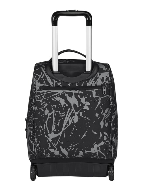 FANTASY GRS Zaino trolley 2 ruote, fisso black dripping - Zaini con carrello