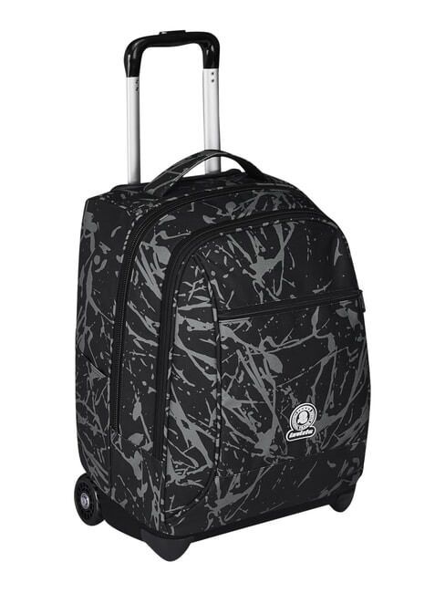 FANTASY GRS Zaino trolley 2 ruote, fisso black dripping - Zaini con carrello