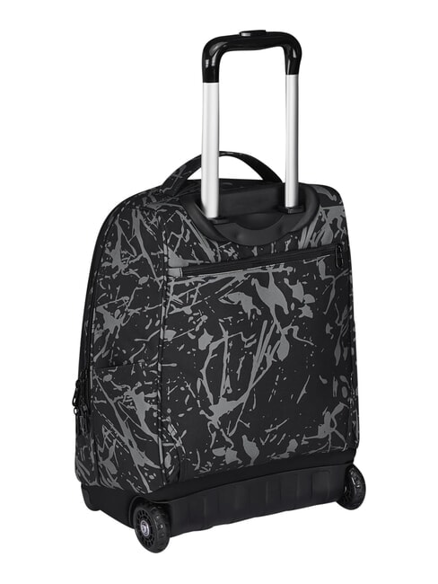 FANTASY GRS Zaino trolley 2 ruote, fisso black dripping - Zaini con carrello