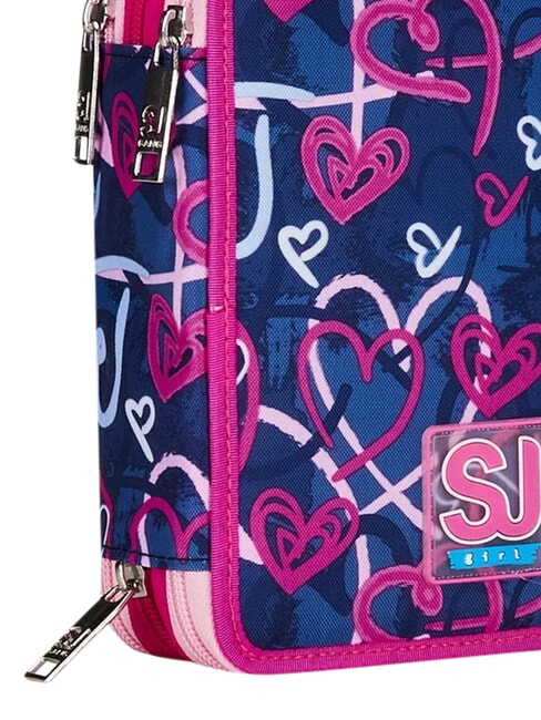 DOODLE HEART Astuccio a 3 zip truenavy - Astucci e Accessori