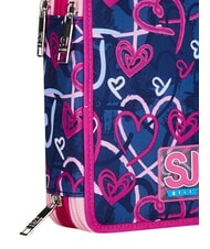 SJGANG DOODLE HEART Astuccio a 3 zip - Astucci e Accessori