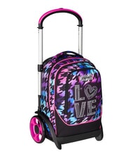 SEVEN GLOW LOVE Zaino trolley 2 ruote, amovibile Nero - Zaini con carrello - 4