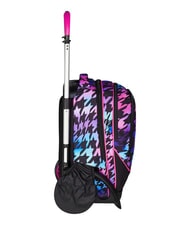 SEVEN GLOW LOVE Zaino trolley 2 ruote, amovibile Nero - Zaini con carrello - 6