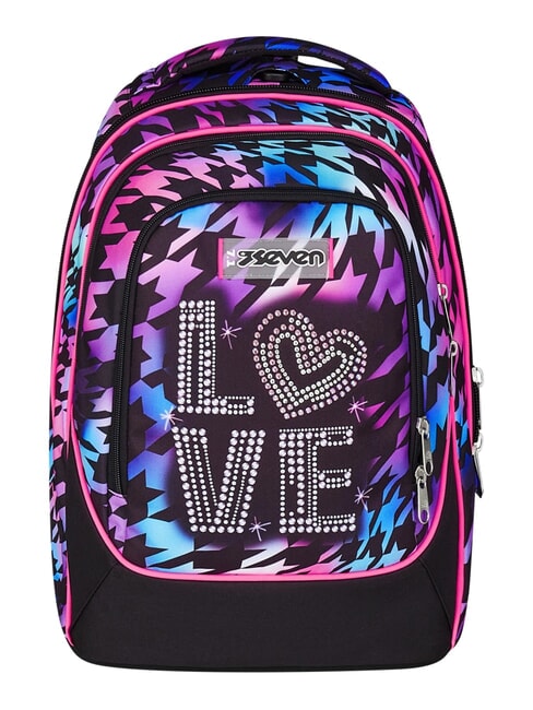 GLOW LOVE Zaino trolley 2 ruote, amovibile Nero - Zaini con carrello