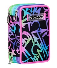 SEVEN GET TOGETHER Astuccio a 3 zip fuxiafluo - Astucci e Accessori - 3