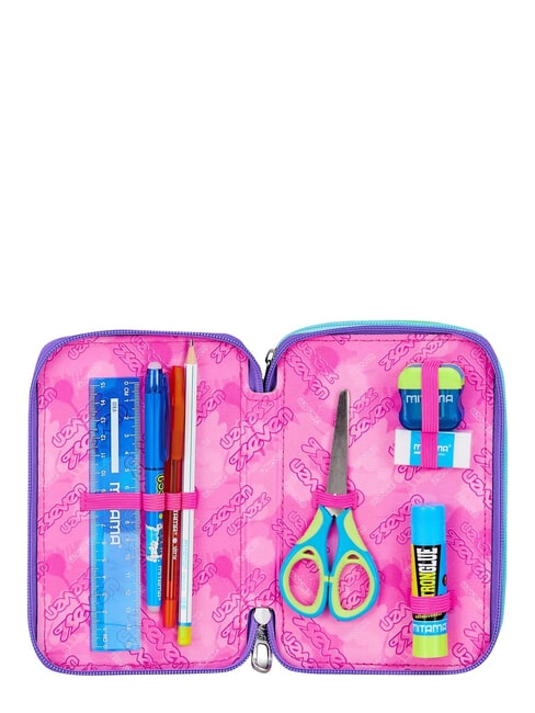 GET TOGETHER Astuccio a 3 zip fuxiafluo - Astucci e Accessori