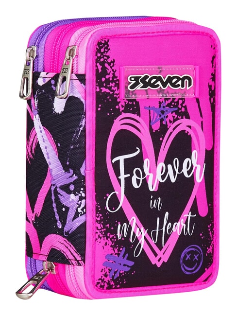 GET TOGETHER Astuccio a 3 zip framboise rose - Astucci e Accessori