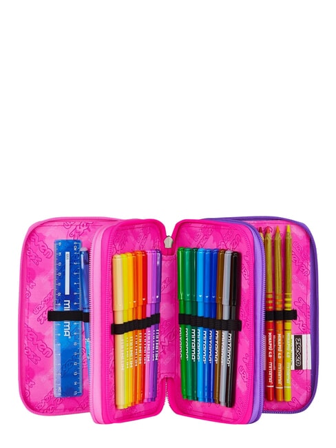 GET TOGETHER Astuccio a 3 zip framboise rose - Astucci e Accessori