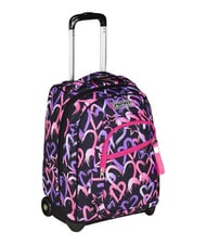 SEVEN LOVELY ELEMENTS Zaino trolley 2 ruote, fisso framboise rose - Zaini con carrello - 3