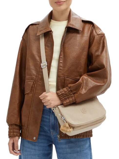 EARTHBEAT S Borsetta a tracolla sparkled beige - Borse Donna